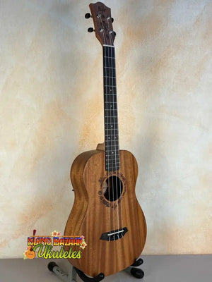 Wooden Flight Acoustic-Electric Baritone Uke Soundwave with natural finish and gig bag