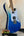 Blue and white Flight Pathfinder Tenor electric ukulele with chrome hardware