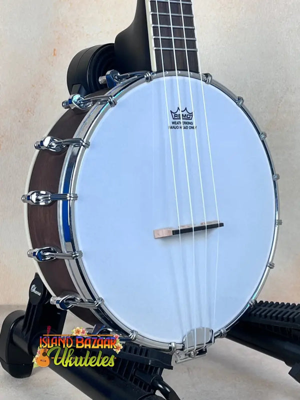 Gold Tone Tenor-Scale Banjolele with Case BU-T featuring wooden rim and white drum head