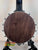 Dark wooden back of Gold Tone Tenor-Scale Banjolele with metal tension hooks