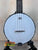 White-headed Gold Tone Tenor-Scale Banjolele with black trim and metal hardware