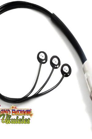 Medical stethoscope with black tubing and silver chest piece for K&K Pure Mini Guitar Pickup