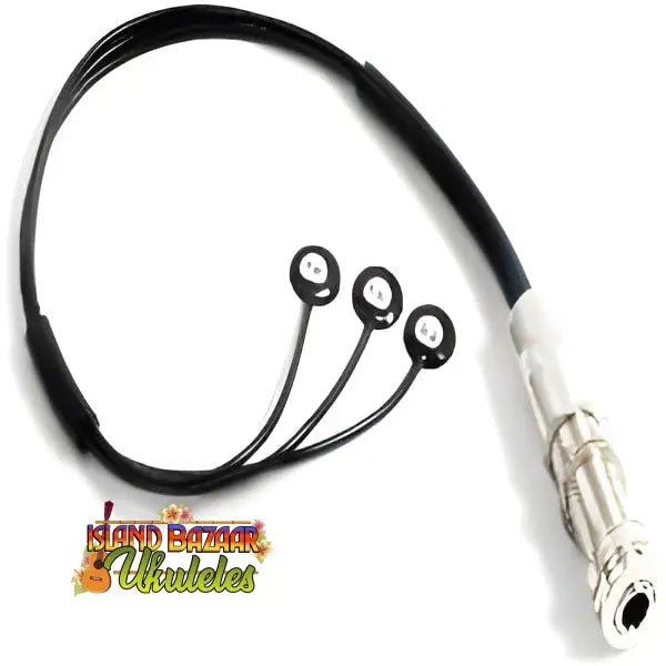 Medical stethoscope with black tubing and silver chest piece for K&K Pure Mini Guitar Pickup