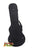 Black hardshell Kala Archtop Baritone Ukulele Case with latches and plush interior