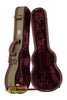 Hard-shell guitar case with burgundy velvet lining for Kala Archtop Concert Ukulele