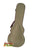 Olive-green hardshell guitar case with leather handles for Kala Archtop Concert Ukulele