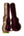 Brown hardshell guitar case with burgundy velvet lining for Kala Archtop Tenor Uke