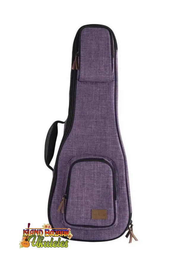 Purple padded Kala Concert Ukulele Case from the Sonoma Coast Collection with pockets