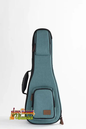 Teal padded Kala Deluxe Concert Ukulele Case with leather patch for protection