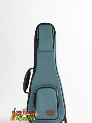 Teal padded gig bag for Kala Deluxe Tenor Ukulele, featuring plush interior