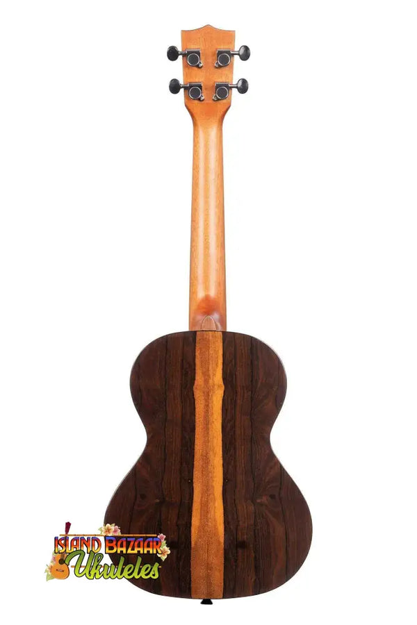 Kala Ziricote Tenor Ukulele with dark rosewood body and light maple neck design