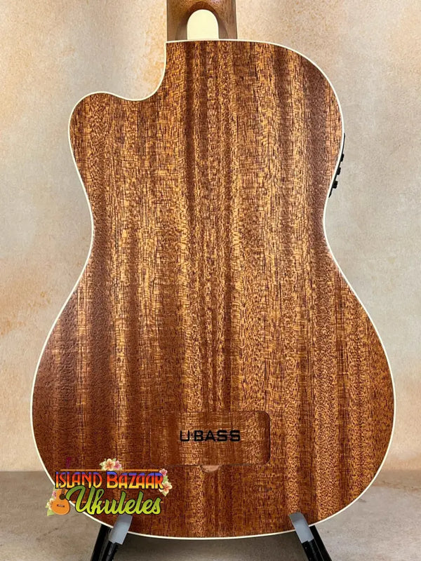 Acoustic bass guitar with rich mahogany finish in Kala Journeyman U•BASS® design