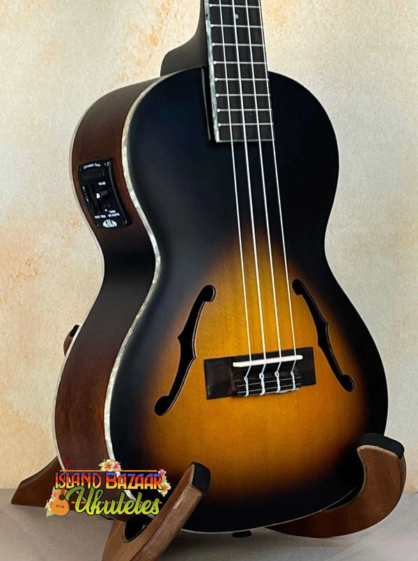 Sunburst Kala KA-JTE-2TS Archtop Tenor Ukulele with f-holes and four strings