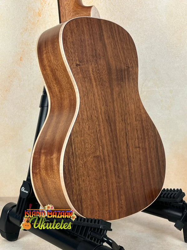 Back view of Kala KA-SA-C Acacia Concert Ukulele showcasing its wooden design