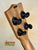 Wooden guitar headstock with black tuning pegs for Kala KA-SCAC-T-CE Tenor Ukulele