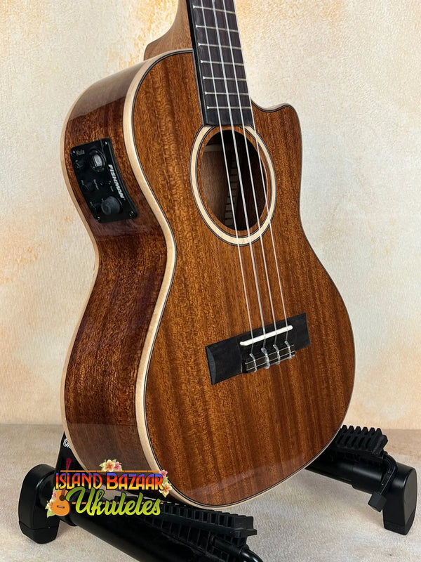 Acoustic-electric tenor ukulele with mahogany body, Kala KA-SMH-TG-CE for warm tone