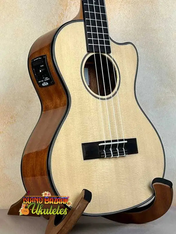 Acoustic-electric Kala KA-STGE-C Tenor Ukulele with Spruce Top and Mahogany Cutaway