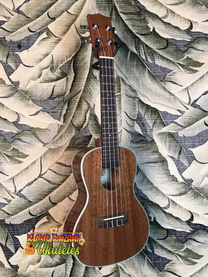 Wooden Kala Mahogany Concert Ukulele KA-C with dark brown finish and white binding