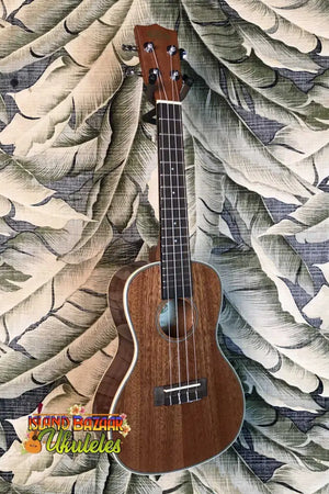 Wooden Kala Mahogany Concert Ukulele KA-C with dark brown finish and white binding