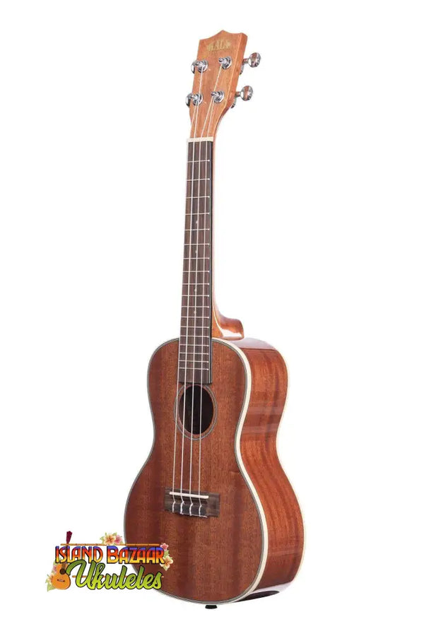 Kala Mahogany Concert Ukulele featuring a glossy mahogany finish and four strings