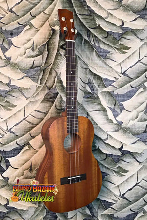 Wooden ukulele with dark fretboard and satin mahogany finish, Kala Makala MK-B Baritone