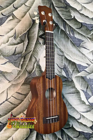 Wooden Kala Makala-Series Satin Mahogany Soprano Ukulele Model MK-S with four strings