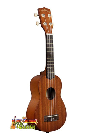 Wooden Kala Makala-Series Satin Mahogany Soprano Ukulele Model MK-S with four strings