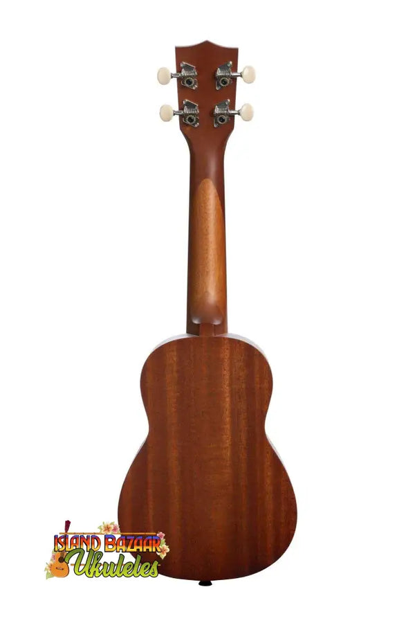 Wooden Kala Makala-Series Satin Mahogany Soprano Ukulele Model MK-S with white tuning pegs