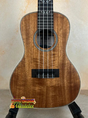 Beautiful Koa Wood Ukulele with Black Fretboard in Kala SA-C Concert Spruce & Acacia