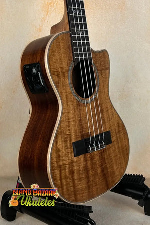 Beautiful Kala SA-TE-C Tenor Electric Ukulele with figured Koa wood construction