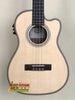 Natural wood acoustic-electric tenor ukulele with striped ebony, Kala Spruce Baritone