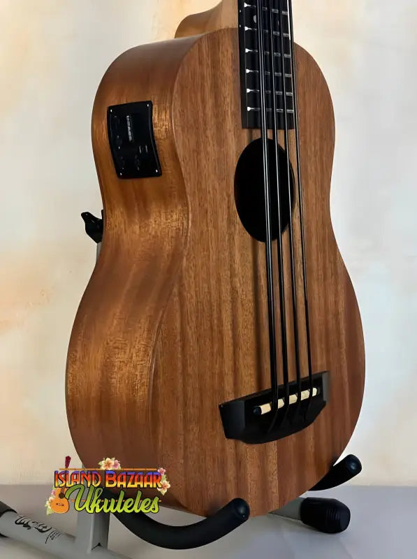 Kala U-BASS SCOUT Acoustic Electric Bass Ukulele - Mahogany Cutaway With Padded Bag