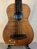 Wooden Kala U-BASS® Ukulele with four strings and dark soundhole, Exotic Mahogany Acoustic-Electric