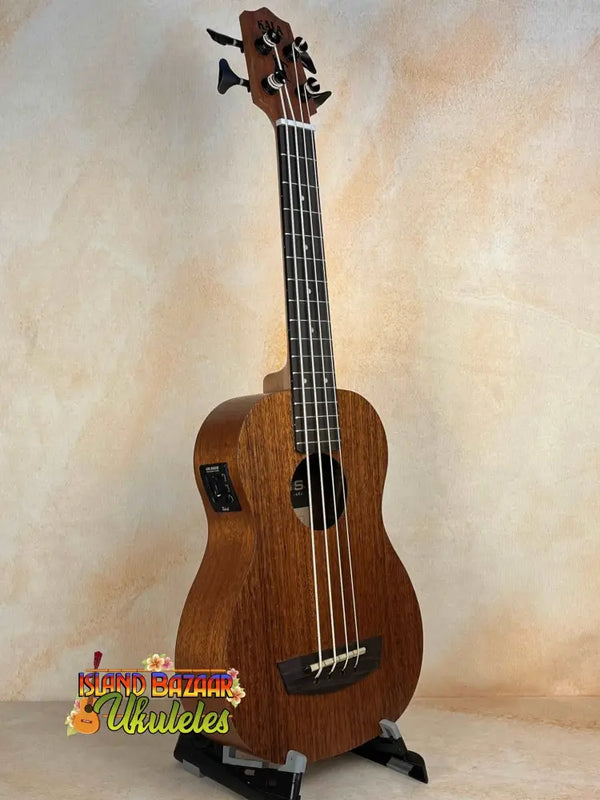 Kala Wanderer U-Bass, wooden acoustic-electric ukulele with four strings and pickup