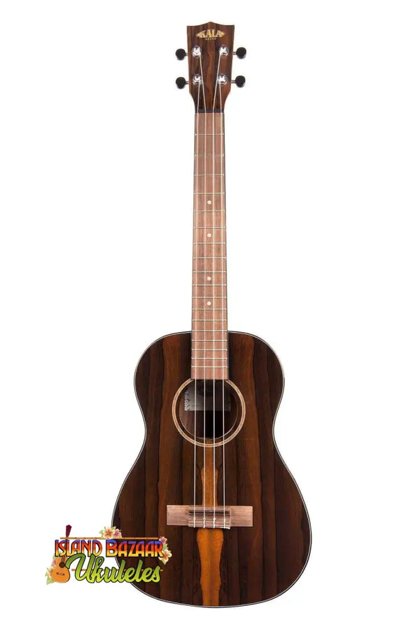 Dark brown Kala Ziricote-Series Baritone Ukulele Model KA-ZCT-B with vertical stripe