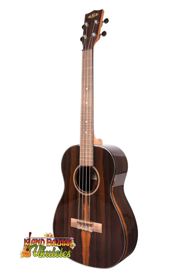 Dark wood Kala Ziricote-Series Baritone Ukulele Model KA-ZCT-B with stripe detail