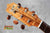 Guitar headstock of Kamaka HF-36 Tenor 6-String Ukulele with curly maple and chrome tuners