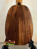 Wooden pumpkin-shaped cutting board featured with Kamaka HP-1 Pineapple Soprano Ukulele