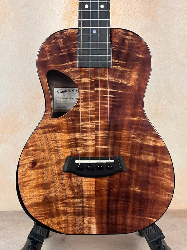 Kanilea DK - T D - Hole Tenor Ukulele Premium Koa w/ Deluxe Gig Bag - Island Bazaar Ukes