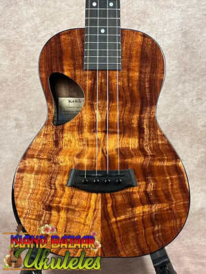 Kanile’a DK-T Pro tenor ukulele with solid koa wood and black fretboard