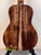 Acoustic Kanile’a Honus Tenor Ukulele with striking striped koa wood back display