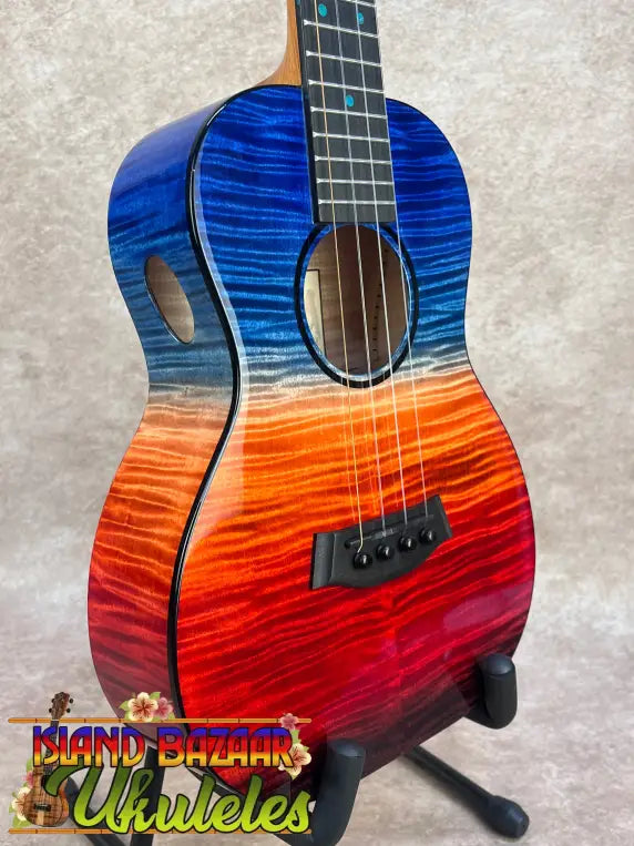 Kanilea Ilikai T Pro tenor ukulele with vibrant flame finish