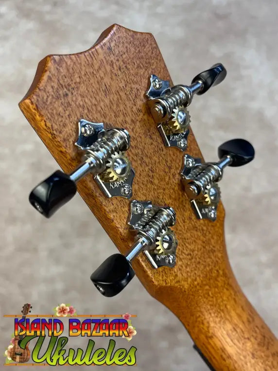 Kala ʻIlikai T Pro tenor ukulele wooden headstock with tuners