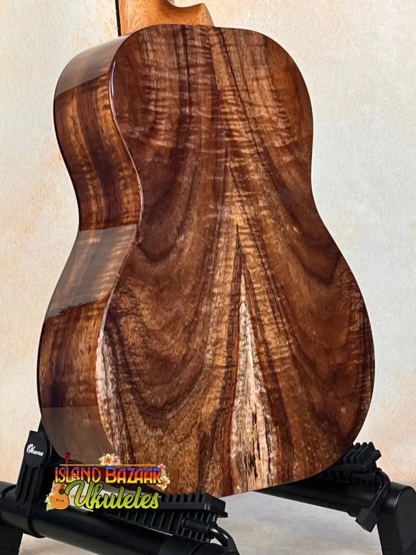 Acoustic guitar featuring richly figured walnut back and sides, Kanile’a ISL-T Hawaiian Islands Tenor