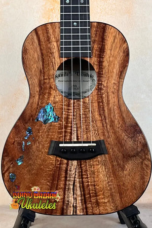 Beautiful Kanile’a ISL-T Hawaiian Islands Tenor Ukulele in Premium Koa Wood with Turquoise Inlay