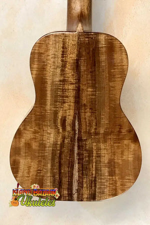 Kanile’a K-1 Deluxe Tenor Ukulele featuring stunning Hawaiian Koa wood grain at Island Bazaar