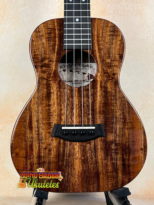 Beautiful Kanile’a K-1 Tenor Ukulele in Deluxe Koa Wood with dark grain patterns