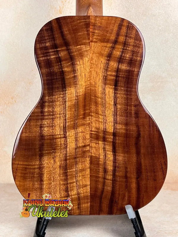 Beautiful Kanilea K-2 Premium Tenor Ukulele showcasing rich figured Koa wood back