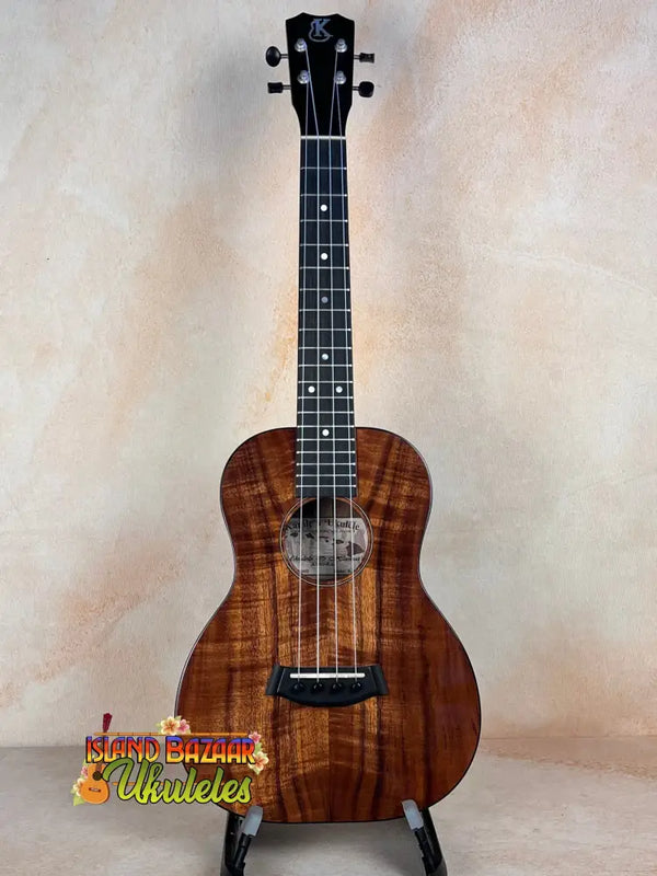 Beautiful Kanilea K-2 Premium Tenor Ukulele featuring koa wood and black fretboard