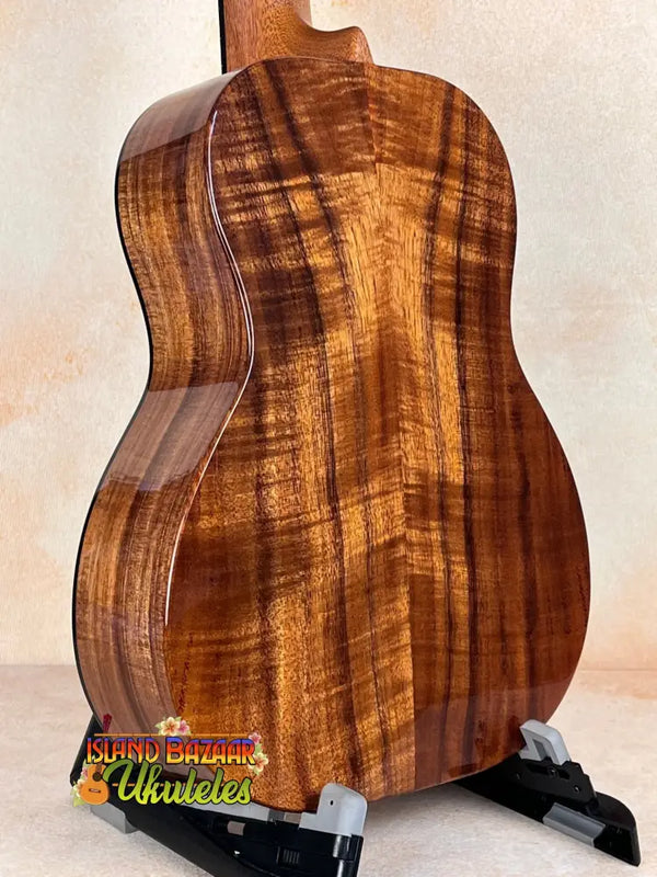 Beautiful Koa body of Kanilea K-2 Premium Tenor Ukulele showcasing rich wood grain